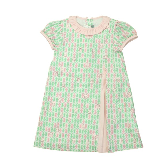 James & Lottie Girls Lennon Knit Pocket Dress - Light Pink Stripes main image 0